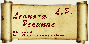 Leonora Perunac vizit kartica